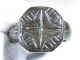 Rare Medieval Period Bronze Christian Ring Depicting Star Of Bethlehem - Ab29 Roman photo 4