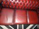 Vintage Luxury Leather Chesterfield 3 Seater Living Room Sofa In Oxblood Red 1900-1950 photo 3
