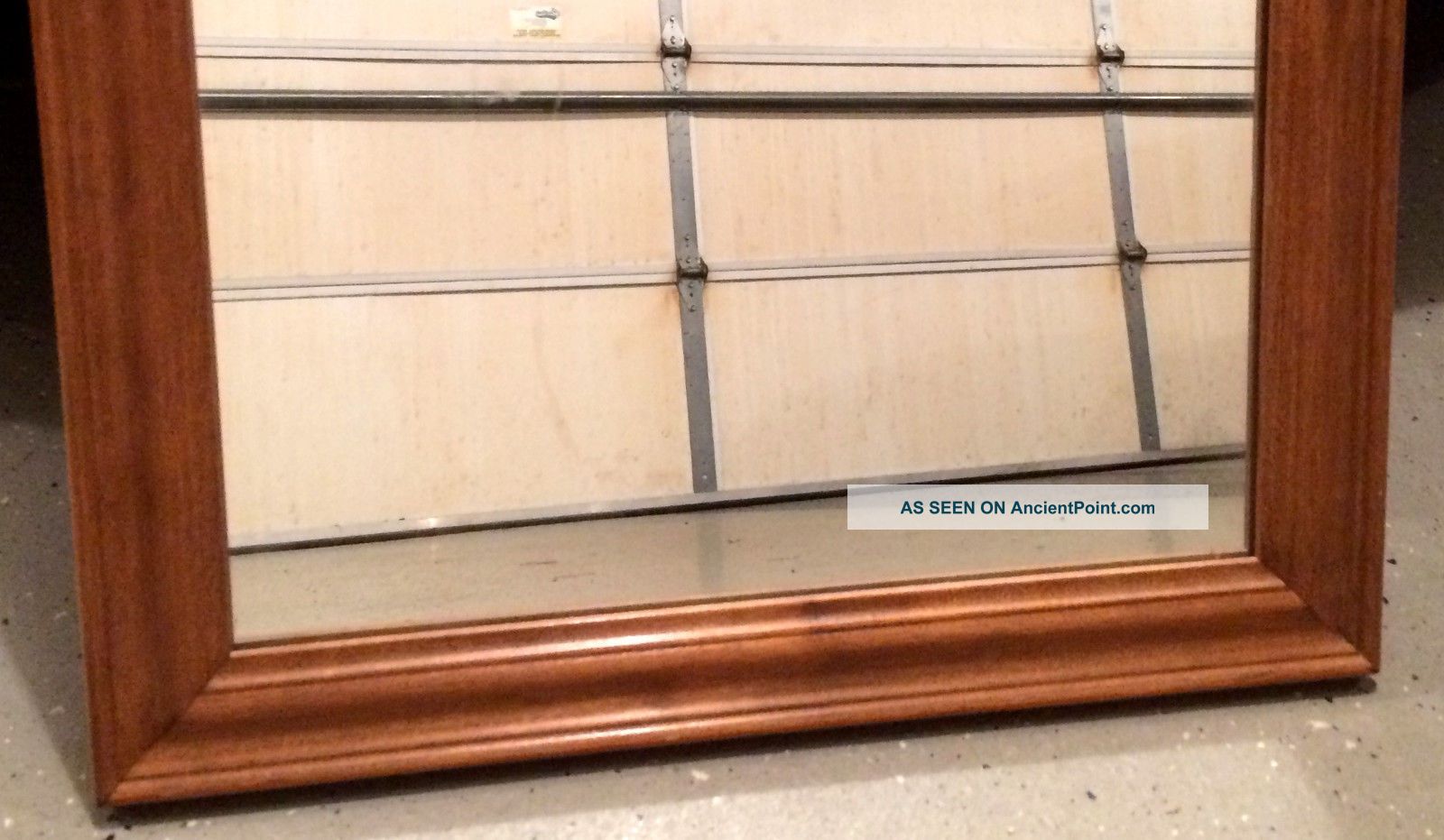 125 Ethan Allen Heirloom Maple Nutmeg Pediment Wall Mirror Colony