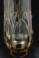 Antique Vintage Etched Yellow Glass Hurricane Oil Lamp Shade Art Deco Chimney Lamps photo 1