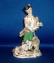 Antique 18th Century Vienna Porcelain Figure Of A Shepherd Sheep Gentleman Figurines photo 1