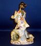 Antique 18th Century Vienna Porcelain Figure Of A Shepherd Sheep Gentleman Figurines photo 3