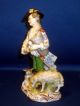Antique 18th Century Vienna Porcelain Figure Of A Shepherd Sheep Gentleman Figurines photo 4