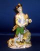 Antique 18th Century Vienna Porcelain Figure Of A Shepherd Sheep Gentleman Figurines photo 5