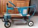 Vintage Pal Baby Toddler Stroller Walker Metal Wood Blue Ivory W/handle Baby Carriages & Buggies photo 1