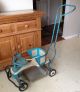 Vintage Pal Baby Toddler Stroller Walker Metal Wood Blue Ivory W/handle Baby Carriages & Buggies photo 3