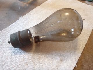C1881 Type Edison Lamp 16c Tipped Lightbulb Rare Base - Open Hairpin Filament photo