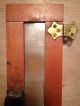 Antique Primitive Cabinet / Cupboard Wood & Glass Door With Hardware / Latch Unknown photo 5