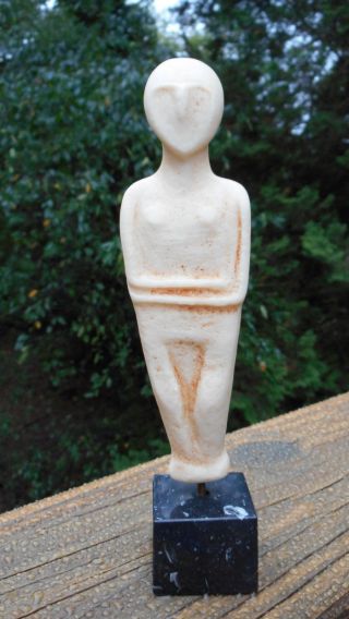 Cool Cycladic Museum Reproduction Of Fertility Goddess 2800 - 2300 Bc photo