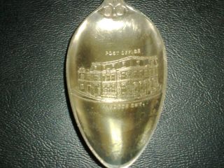 Antique Windsor Ont Post Office Sterling Silver Souvenir Spoon 24.  9 G photo
