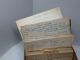 Vintage Dovetail Wood Recipe Index Card File Box With Old Handwritten Recipes Boxes photo 11