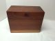 Vintage Dovetail Wood Recipe Index Card File Box With Old Handwritten Recipes Boxes photo 3