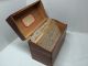 Vintage Dovetail Wood Recipe Index Card File Box With Old Handwritten Recipes Boxes photo 8