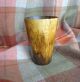 Antique Scottish Cow Horn Cup Large Cider Beaker 4.  25 