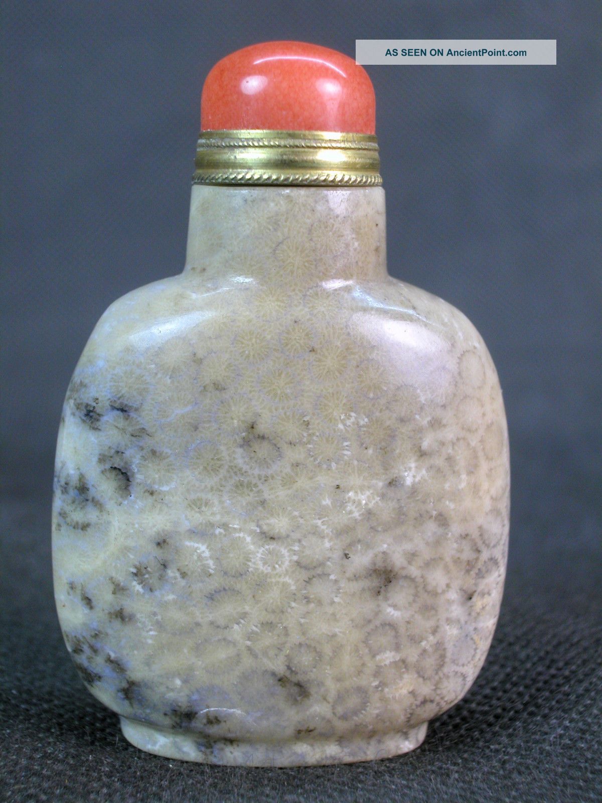 Chinese Natural Coral Fossil Snuff Bottle Snuff Bottles photo