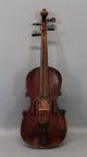 Antique Mid - 19thc Handmade Folk Art Violin & Bow,  Inlaid Stars,  Unrestored,  Nr String photo 2