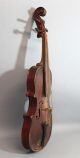 Antique Mid - 19thc Handmade Folk Art Violin & Bow,  Inlaid Stars,  Unrestored,  Nr String photo 4