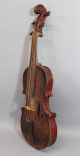 Antique Mid - 19thc Handmade Folk Art Violin & Bow,  Inlaid Stars,  Unrestored,  Nr String photo 5