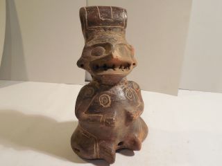 Costa Rica Diquis Figure Pre - Columbian Pottery Archaic Ancient Artifact Mayan Nr photo