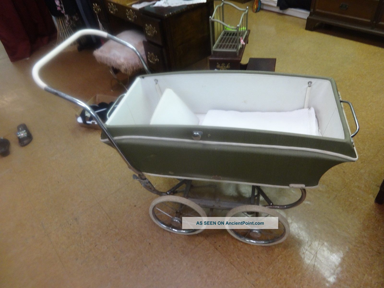 Vintage 1950′s Baby Carriage/stroller By Stroll O Chair Rex Baby Carriages & Buggies photo