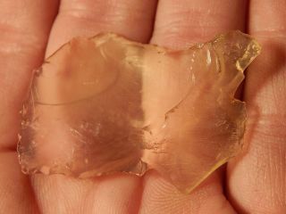 Translucent Prehistoric Tool Made From Libyan Desert Glass Found In Egypt 5.  69gr photo