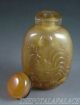 Fine Old Chinese Crystal Carved Snuff Bottle Rooster Singing For A Bright Day Snuff Bottles photo 7
