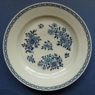 Chinese Blue & White Porcelain Plate - 18th Century,  Qianlong photo