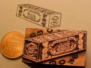 Letterpress Printers Block Swift ' S Brookfield Wooden Cheese Box 5 Lb Brick 1855 photo