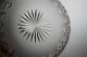 Estate - Antique Frosted Glass Bowl Cut To Clear With Cranberry Flash Ribbed Rim Bowls photo 7