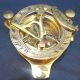 Brass Sundial Compass W/ Leather Case Pirate Nautical Antique Sun Dial Compass Telescopes photo 1