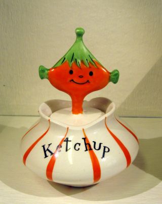1958 Holt Howard Vintage Mid Century Pixieware Spoofy Spoon Ketchup Dispenser photo