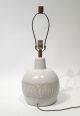 Martz Ceramic Lamp W/ Incised Circular Sgraffito Decoration Mid-Century Modernism photo 9