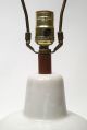 Martz Ceramic Lamp W/ Incised Circular Sgraffito Decoration Mid-Century Modernism photo 5