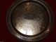 Vintage Round Silver Plated Serving Tray/vanity 10 Inches,  With Lattice Sides Platters & Trays photo 1