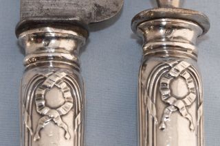 19c (1880 - 82) Antique French Sterling Silver Carving Knife And Fork Jules Guetin photo
