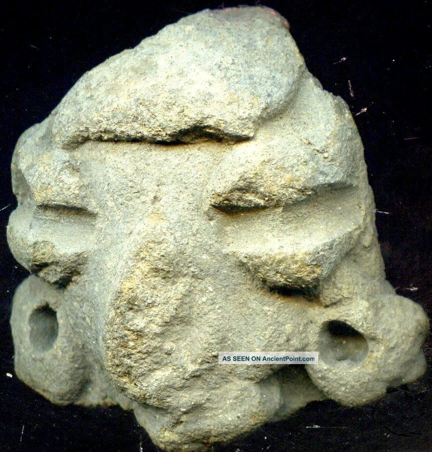 Pre - Columbian Early Colima Clay Figure Head,  Ca; 200 Bc - 100 Ad The Americas photo