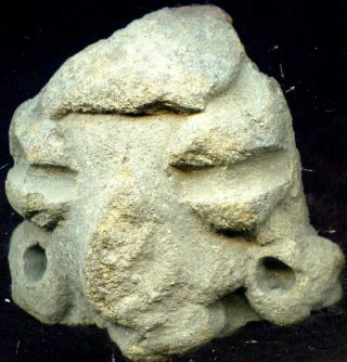 Pre - Columbian Early Colima Clay Figure Head,  Ca; 200 Bc - 100 Ad photo