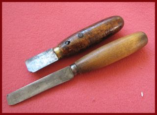 Antique Two Early Knives Leather,  Sailmakers D.  Harrington photo