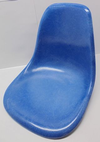Tag Herman Miller Eames Ultramarine Blue Fiberglass Shell Chair photo