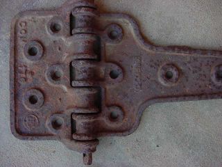 Very Old Large And Heavy Iron Door Hinges photo