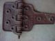Very Old Large And Heavy Iron Door Hinges Primitives photo 1