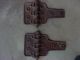 Very Old Large And Heavy Iron Door Hinges Primitives photo 3