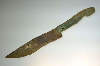 Roman Iron Knife With Bronze Handle photo