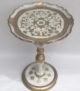 Vintage Florentine Italian Side Table Stand Pedestal Wood White Gold Italy Post-1950 photo 5