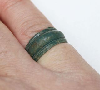 Ancient Viking.  Twisted Bronze Ring.  You Can Use. photo