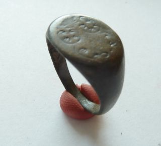 Ancient Medieval Bronze Ring.  (g470. ) photo
