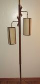 Mid Century Danish Modern Teak Wood Tension Pole Lamp Light Swags Mid-Century Modernism photo 1