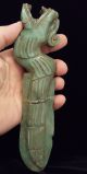 Jade Serpent Ax God - Mesoamerican Statue - Antique Pre Columbian Artifact - Jade The Americas photo 11