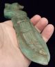 Jade Serpent Ax God - Mesoamerican Statue - Antique Pre Columbian Artifact - Jade The Americas photo 6