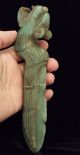 Jade Serpent Ax God - Mesoamerican Statue - Antique Pre Columbian Artifact - Jade The Americas photo 8